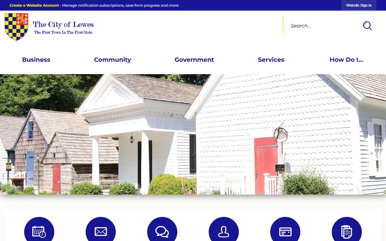 Lewes city government website for Lewes police records