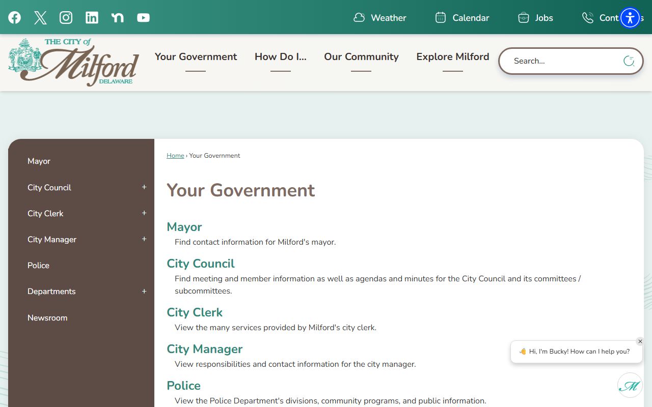 Milford police records and city government overview on cityofmilford.com